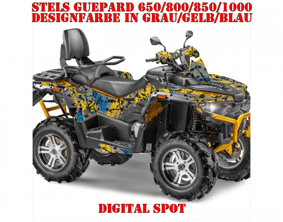 Digital Spot Grau-Gelb-Blau für Stels Guepard 650/800/850/1000